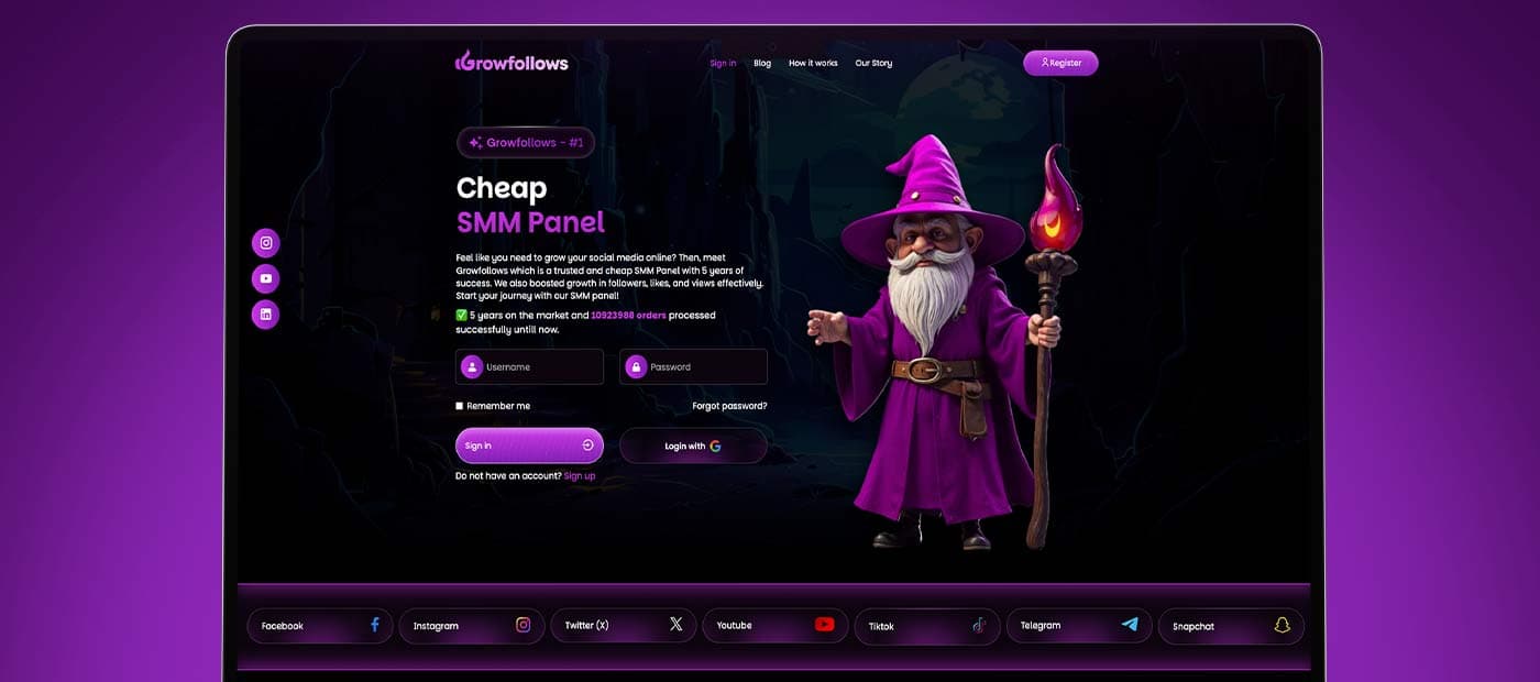 Portfolio preview for growfollows